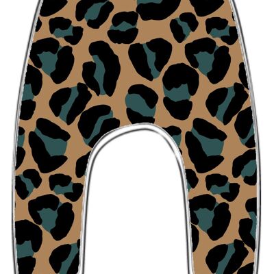 Leggings Harem con estampado de leopardo en verde azulado grueso