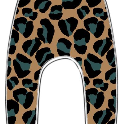 Chunky Teal Leopard Print Leggings    Slim Fit Leggings 4-5 Years