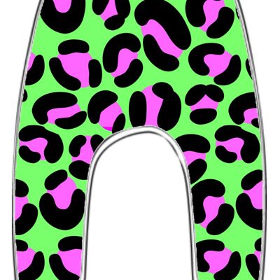 Leggings grossi con stampa leopardata lime Leggings slim fit 2-3 anni