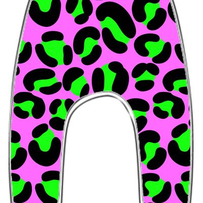 Leggings grossi viola con stampa leopardata Leggings Harem 4-5 anni