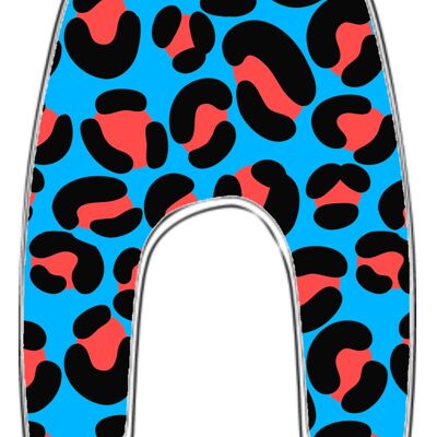 Chunky Blue Leopard Print Leggings    Slim Fit Leggings