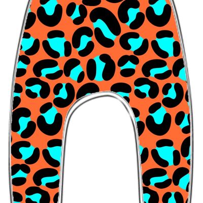 Chunky Orange Leopard Print Leggings    Slim Fit Leggings