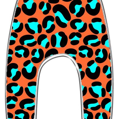 Chunky Orange Leopard Print Leggings    Harem Leggings 3-4 Years