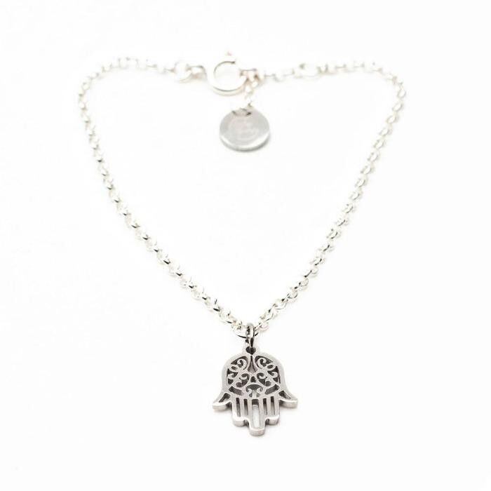 Bracciale Hamsa in argento sterling