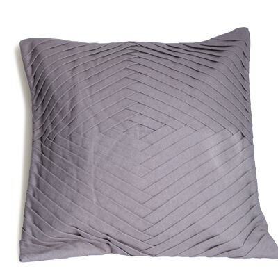 Organic Cotton Pleated Cushion Cover - Grey