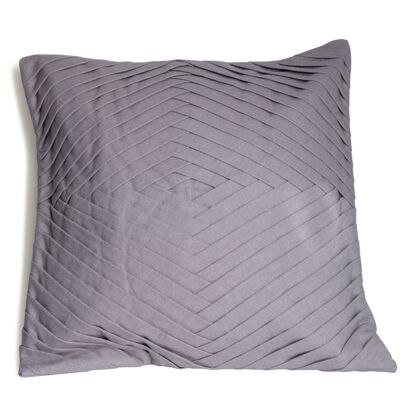 Organic Cotton Pleated Cushion Cover - Grey