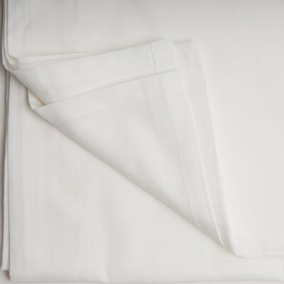 Luxury Organic Cotton Flat Sheet - White - Double
