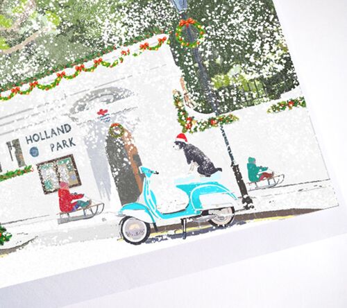 Christmas at Holland Park | Blank Greeting Card