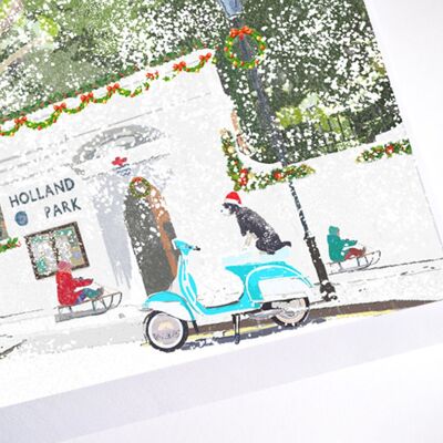 Navidad en Holland Park | Tarjeta de felicitación en blanco