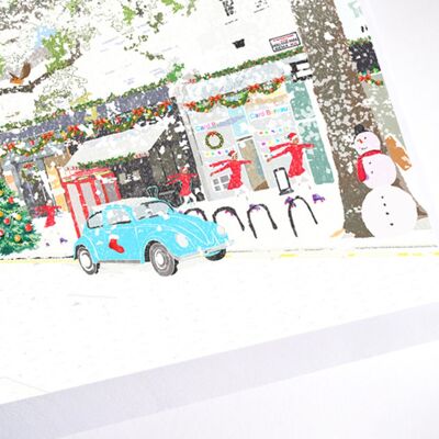 Weihnachten in der Holland Park Avenue | Leere Grußkarte