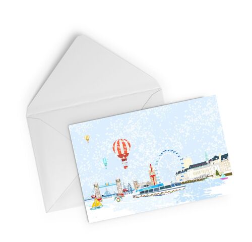 Christmas along the River Thames | Blank Greeting Card