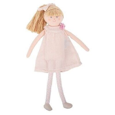Powder Pink Dress Doll 30Cm Organic Cotton