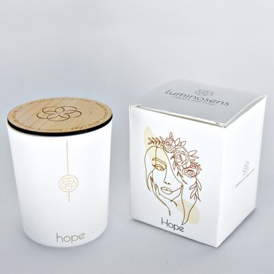 Bougie parfumée Émotions - Hope - blanc mat - érable