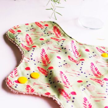 Serviette menstruelle lavable - Coton bio avec intérieur Bambou - Fabriqué en France 2