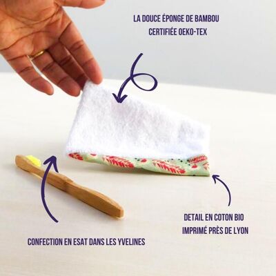 Guanto detergente in bambù - piccolo per il viso