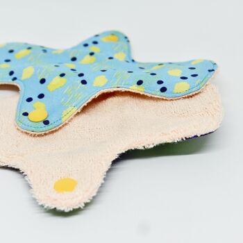 Pack 4 protège-slips lavables bio - Serviettes menstruelles petit format - Coton bio avec intérieur Bambou - Fabriqué en France 7