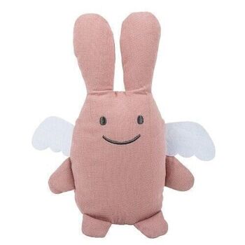 Ange Lapin Doudou - Vieux Rose 20Cm coton Bio 1