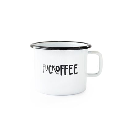 Enamel mug ‘COFFEE – FUCKOFFEE’