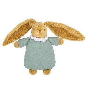 Lapin Nid d'Ange Doudou - Céladon 20Cm coton Bio- Printemps