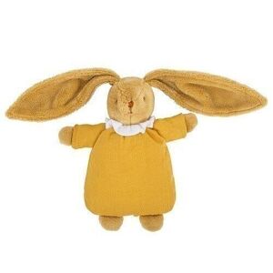 Lapin Nid d'Ange Doudou - Moutarde 20Cm coton Bio- Printemps