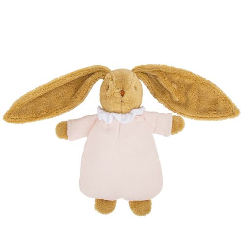 Lapin Nid d'Ange Doudou -  Rose Poudré 20Cm -coton BIO- Printemps