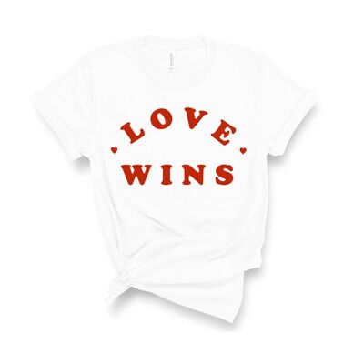 Love Wins - Velvet Flock Print - T-Shirt