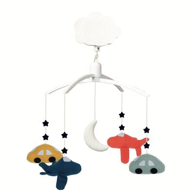 Cars & Planes Musical Mobile - organic cotton