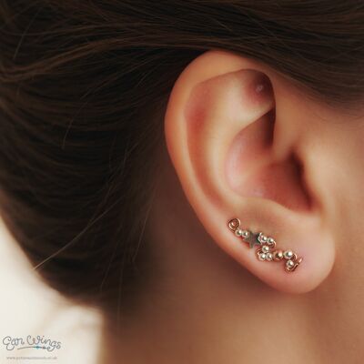 Ailes d'oreilles Silver Star 14ct Or Rose