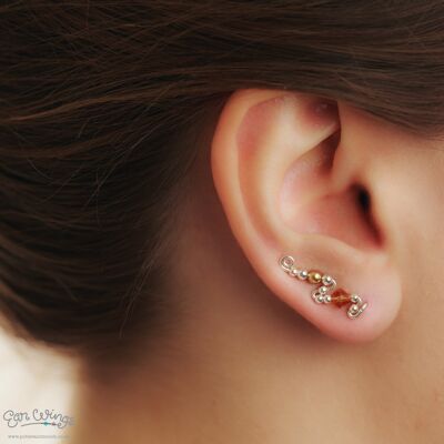 Ear Wings Topacio Plata de ley