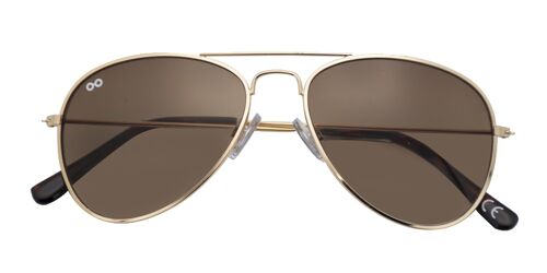 Sunglasses Ann Shiny Gold /brown