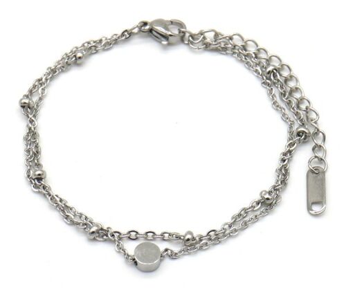 B019-005 Layered S. Steel Bracelet Silver