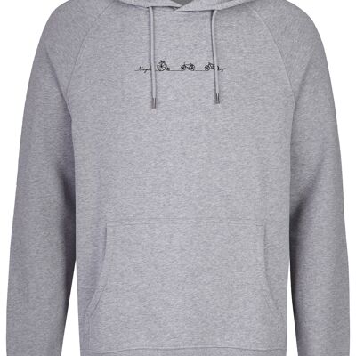 Ligne de vélo Basic Bio Hoody (hommes) - Gris