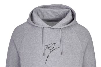 Sweat à capuche bio basique (homme) robin - gris 2