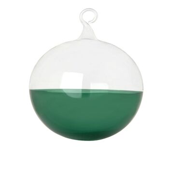 Boule de Noël Blubb moitié et moitié transparente / verte 1