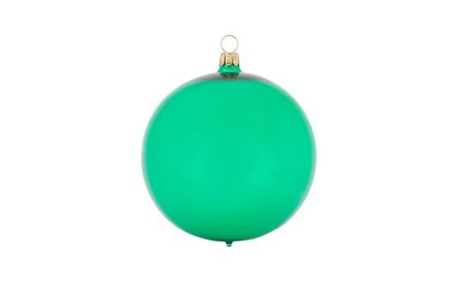Weihnachtskugel Blubb - grün glänzend - 10cm