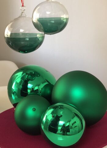Boule de Noël Blubb - vert brillant - 10cm 4