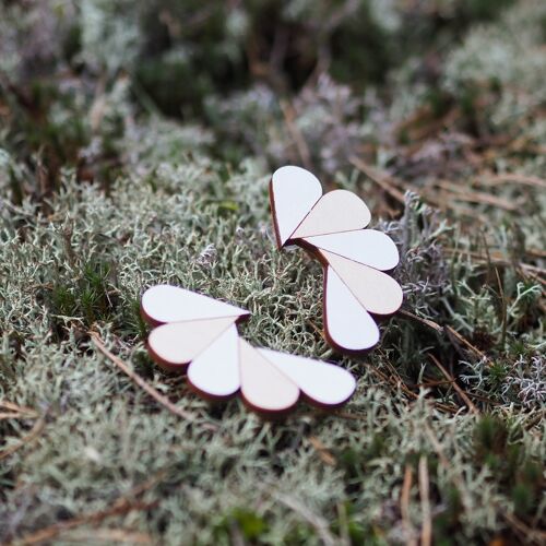 Cry me a river earrings, white wood