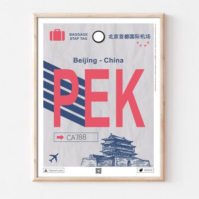 Affiche destination Pékin