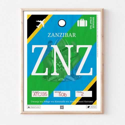 Affiche destination Zanzibar
