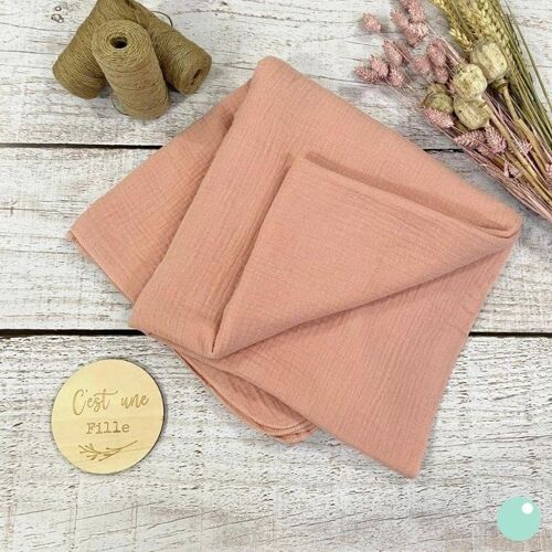 Couverture Vieux Rose Double Gaze