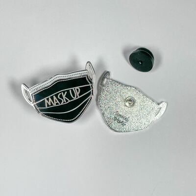 Mask up pin (black)