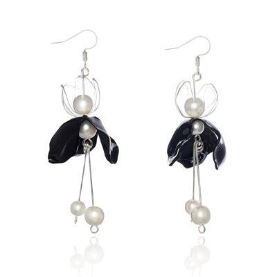 Boucles d'oreilles cygne noir