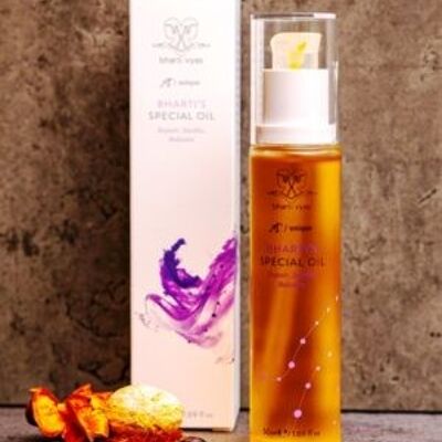 Bharti’s Special Oil for face, body and scalp | 50ml | Aryuvedic Skin Oil | Natural Ingredients | Suitable for All Skin Types especially Troubled Skin