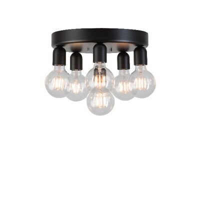 Ceiling light Regal Ø32 flat black 6xE27