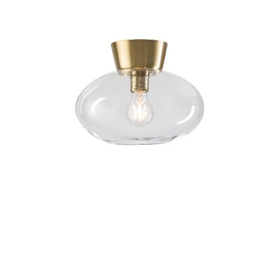 Ceiling light Bullo Ø27 brass/clear glass