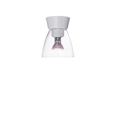 Ceiling light Bizzo Ø16,5 glossy white/clear glass