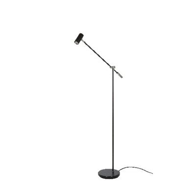 Floor lamp Cato height 100-133,9cm flat black dimmable