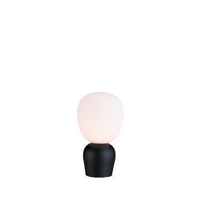 Table lamp Buddy black structure/opal glass