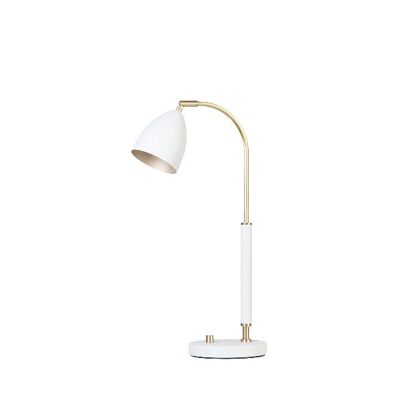 Table lamp Deluxe white/brass