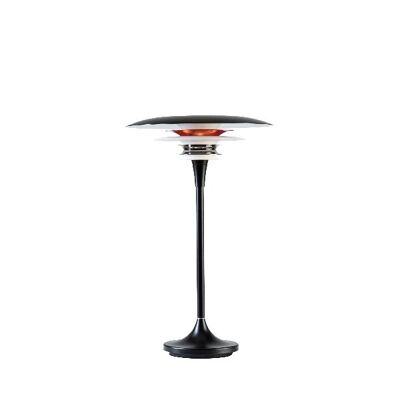 Table lamp Diablo Ø30 flat black/glossy red